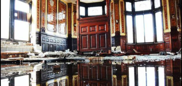 Damaged home