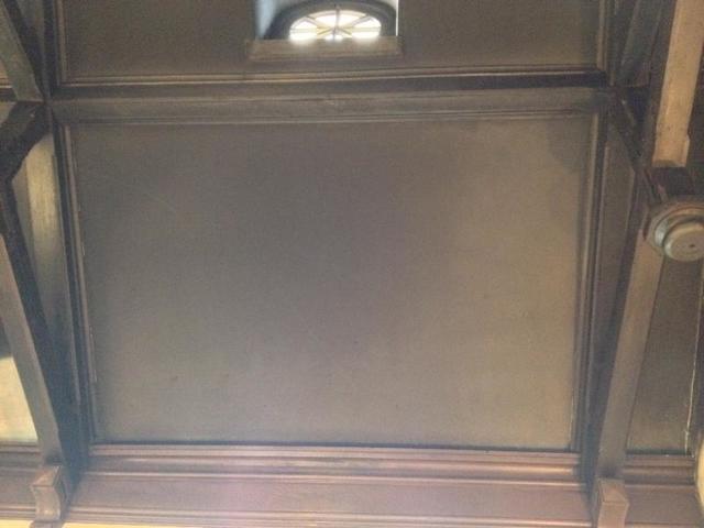 Burned ceiling