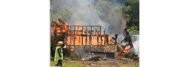 structure on fire