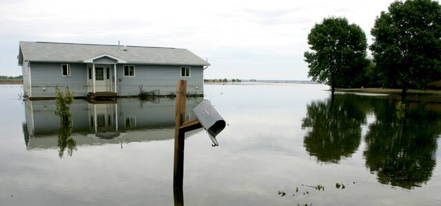 Flooded home