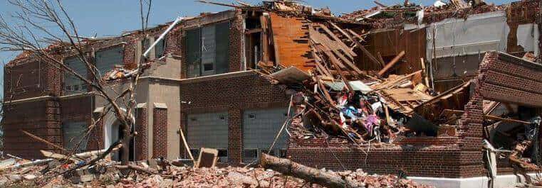 Damaged residential property