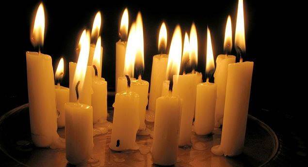 several lit candles
