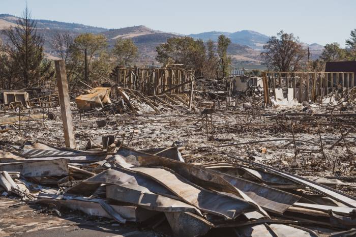 destruction from a weather event
